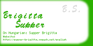 brigitta supper business card